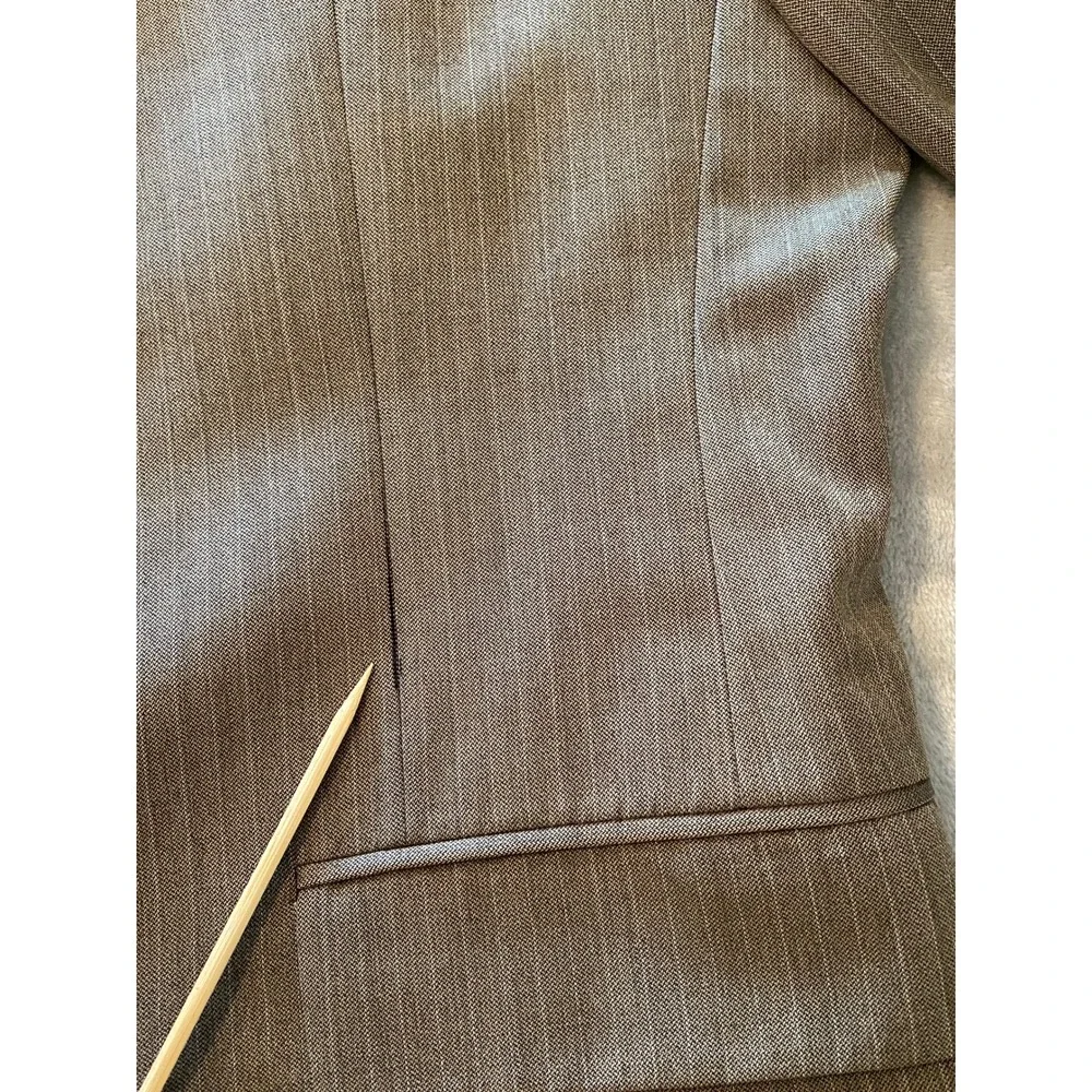 Hart Schaffner Marx Blazer Mens 40R Brown Gold Trumpeter Pinstripe Wool Jacket
